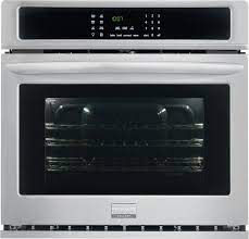 Wall ovens typically come in 24, 27 & 30 inch widths. Frigidaire Fgew3065pf 30 Inch Single Electric Wall Oven With True Convection Quick Preheat Effortless Convection Delay Start One Touch Keep Warm Auto Shut Off Temperature Probe 4 6 Cu Ft Capacity Steam Clean Ada Compliant