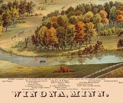 pin by greg inman on winona birds eye view panoramic map lithograph