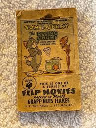 1949 FLIP MOVIES Grape-Nuts Tom & Jerry Barney Bear Miniatute Book 4 24/28  $18.00