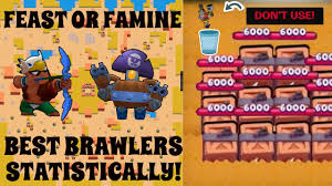 Feast or famine is an official map for the showdown event. Feast Or Famine Best Brawlers Statistically Brawl Stars Youtube