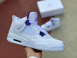 Authenticity guaranteed on sneakers over c$100. White Purple Jordan 4s Promotions