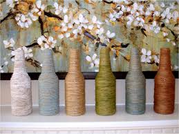 Diy Yarn Wrapped Bottles Diy Vase Home Crafts Yarn Diy