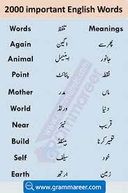 English Words In Urdu 2000 Urdu To English Vocabulary Words English Word Book Vocabulary Words English Words