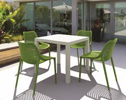 Outdoor Patio With Modern Plastic Furniture Outdoor Tables And Chairs Outdoor Dining Chairs Garden Furniture Chairs