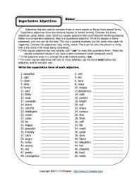 Superlative Adjectives Worksheets 3rd Grade Adjective Worksheet Comparative Adjectives Comparative Adjectives Worksheet