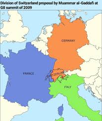 Tourist map of basel, switzerland. Terrible Maps On Twitter Division Of Switzerland Proposed By Muammar Al Gadaffi At G8 Summit In 2009