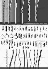 Zipper Brushes And Sliders Illustrator Zipper Drawing Illustrator Brushes Flat Drawings
