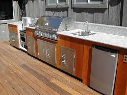 outdoor kitchen wood cabinets home
