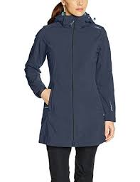 Cmp Damen Softshell Mantel Blau Asphalt Sky 34 Coat Coats For Women Raincoat