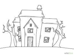 See more ideas about haunted house drawing, haunted house, house drawing. How To Draw A Haunted House Castle Coloring Page Haunted House Spooky House