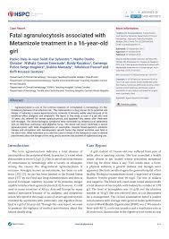 La cité de dieu distribution. Pdf Fatal Agranulocytosis Associated With Metamizole Treatment In A 16 Year Old Girl