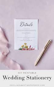 Elegant Vintage Floral Wedding Details Card Template Instant Download Wedding Details Card Wedding Invitation Details Card Diy Printable Wedding Invitations