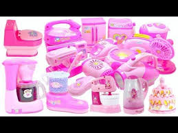 Pink Kitchen Home Appliance Cooking Toys For Kids Compilation Youtube Cooking Toys Pink Kitchen Kitchen Sets For Kids