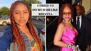 Your braid needs to sit above your shortest layer in your hair. I Tried To Do My Hair Like Rihanna 2 Layer Braids Sharatia Banks By Sharatia