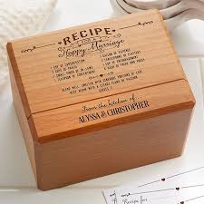 Recipe For A Happy Marriage Wooden Recipe Box Wedding Recipe Box Personalized Wedding Gifts Personalized Recipe Box