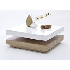 Table Basse Carree Pivotante Laque Blanc Bois Margo Table Basse Blanche Et Bois Table Basse Table Basse Blanche