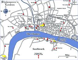 As I Look At This Map Of London As It Existed During Shakespeare S Life I Notice That The Theaters Were Located On London Map Elizabethan Theatre Location Map