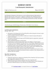 Sharepoint Administrator Resume Samples Qwikresume