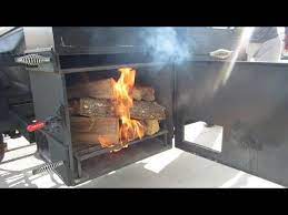 Pt 2 Tremendous Que 39 S Bbq Trailer Pit Action Review Tremendousque Youtube Offset Smoker Bbq Bbq Smokers