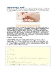 Commitment Letter Sample Loans Government Essentially, it's an agreement between you and. commitment letter sample loans