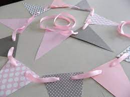 Baby Shower Decorations Pink And Gray Chevron Stripes Paper Etsy Decoraciones De Fiestas Para Bebes Ducha De Chicas Regalos De Baby Shower
