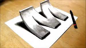How To Draw 3d Letter M Drawing With Pencil By Vamos Letters In 2020 3d Art Drawing Art Drawings Simple Art Drawings Sketches Simple