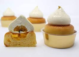 Baba Fruits Exotiques Baba Sirop Agrumes Et Passion Compotee De Fruits Exotiques Et Ganache Monte Gateaux Et Desserts Entremet Chocolat Framboise Dessert