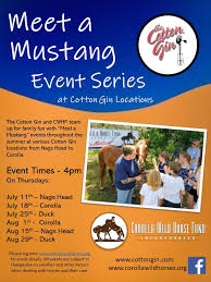 Legend has it that the names comes from when pirates used to put a lantern around a horse's neck and walk along the beach. Tomorrow We Ll Be At The Cotton Gin In Corolla Wild Horse Fund Facebook