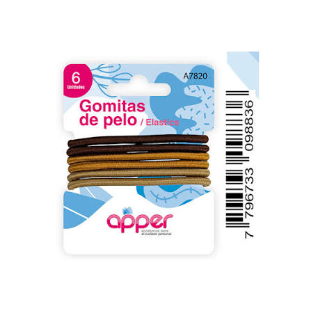 Apper Gomitas Pelo Marrones x6un(7820)
