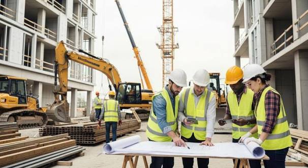 Impresa edile al lavoro