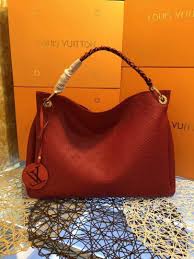 Black And Red Louis Vuitton Bag Chic Leather Satchel With Braided Handle Leather Satchel Chic Leather Leather