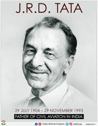 Maybe you would like to learn more about one of these? Congress On Twitter Today We Honour The Legendary Industrialist J R D Tata He Was A Pioneering Businessman That Started Several Companies Under The Tata Group Notably Tata Motors Tata Industries Air India