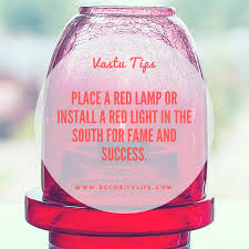 Vastu Tips For Home Place A Red Lamp Or Install A Red Light In The South For Fame And Success Feng Shui Tips Home Decor Online Red Lamp