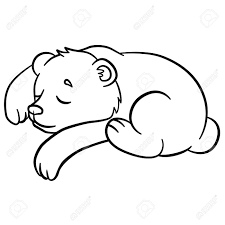 Vettoriale Disegni Da Colorare Animali Selvaggi Little Baby Orso