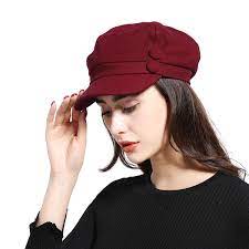 Melton Wool Newsboy Gatsby Ivy Baker Boy Cap Visor Beret Cabbie Hat For Ladies 6 Panel Burgundy Cd1889nm5ge Baker Boy Cap Cabbie Hat Gatsby Hats For Women