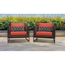Nauvoo Barcelona Patio Chair With Cushions Frame Color Brown Cushion Color Outdoor Wicker Patio Furniture Wicker Patio Furniture Set Wicker Patio Furniture