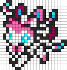 Sylveon Perler Bead Pattern Bead Sprite Pokemon Perler Beads Pixel Art Pokemon Perler Patterns