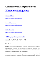 India curbs palm oil imports from malaysia. 205590146 Fast Food A Case Study