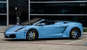 Baby blue lamborghini aventador lp750 sv roadster in vancouver. Baby Blue Convertible Lamborghini Gallardo Customized And Put On Color Matched Rims Carid Com Gallery