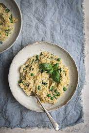 Quick Creamy Lemon Orzo Risoni With Greens Recipe Vegan Pasta Recipes Lemon Orzo Fast Healthy Meals