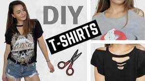 Diy t shirt cutting ideas. Diy Distressed Cut Out T Shirts Owlipop Youtube