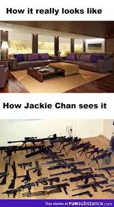 What Jackie Chan Sees Furniture As Funsubstance Jackie Chan Very Funny Pictures Best Funny Pictures