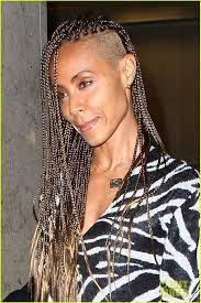 Jada Pinkett Smith Is Known For Switching Up Her Look Now The Actress And Singer Is Rocking Blonde Braids With Shaved Sides Shaved Side Hairstyles Hair Styles