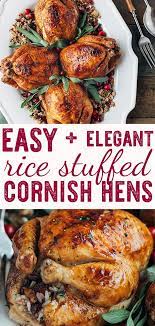 Cornish Hens With Apple Cranberry Rice Stuffing Recipe Cornish Hen Recipe Cornish Hen Recipe Easy Roasted Cornish Hen