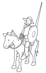 Dibujos Para Colorear De Don Quijote Para Ninos Personajes Del Quijote El Quijote Para Ninos Don Quijote Dibujo