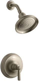 The floor and design features are ann sacks penny rounds in savoy. Kohler K T10583 4 Bv Brushed Bronze Single Handle Rite Temp Pressure Balanced Shower Only Trim With Rain Shower Shower Head From The Bancroft Series Faucetdirect Com