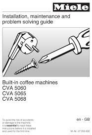 Check spelling or type a new query. Miele Cva 5060 Installation And Maintenance Manual Pdf Download Manualslib
