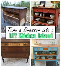 / sara janssen @ nesting gypsy. Make A Diy Island Using A Dresser Frugal Living For Life