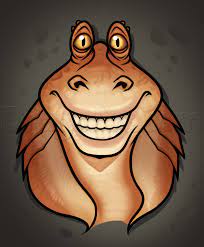 How To Draw Jar Jar Binks Easy Step By Step Star Wars Characters Draw Star Wars Sci Fi Free O Star Wars Art Drawings Star Wars Drawings Star Wars Painting