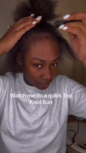 That wine cooler had me feeling like Norbit 🤣😩 #topknotbun #topknot...
